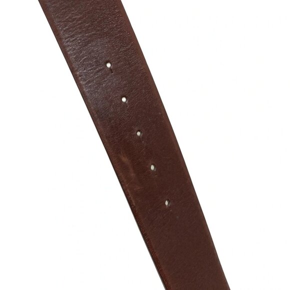 Auth CHANEL - Dark Brown Silver Leather Hardware Belt - Picture 9 of 9